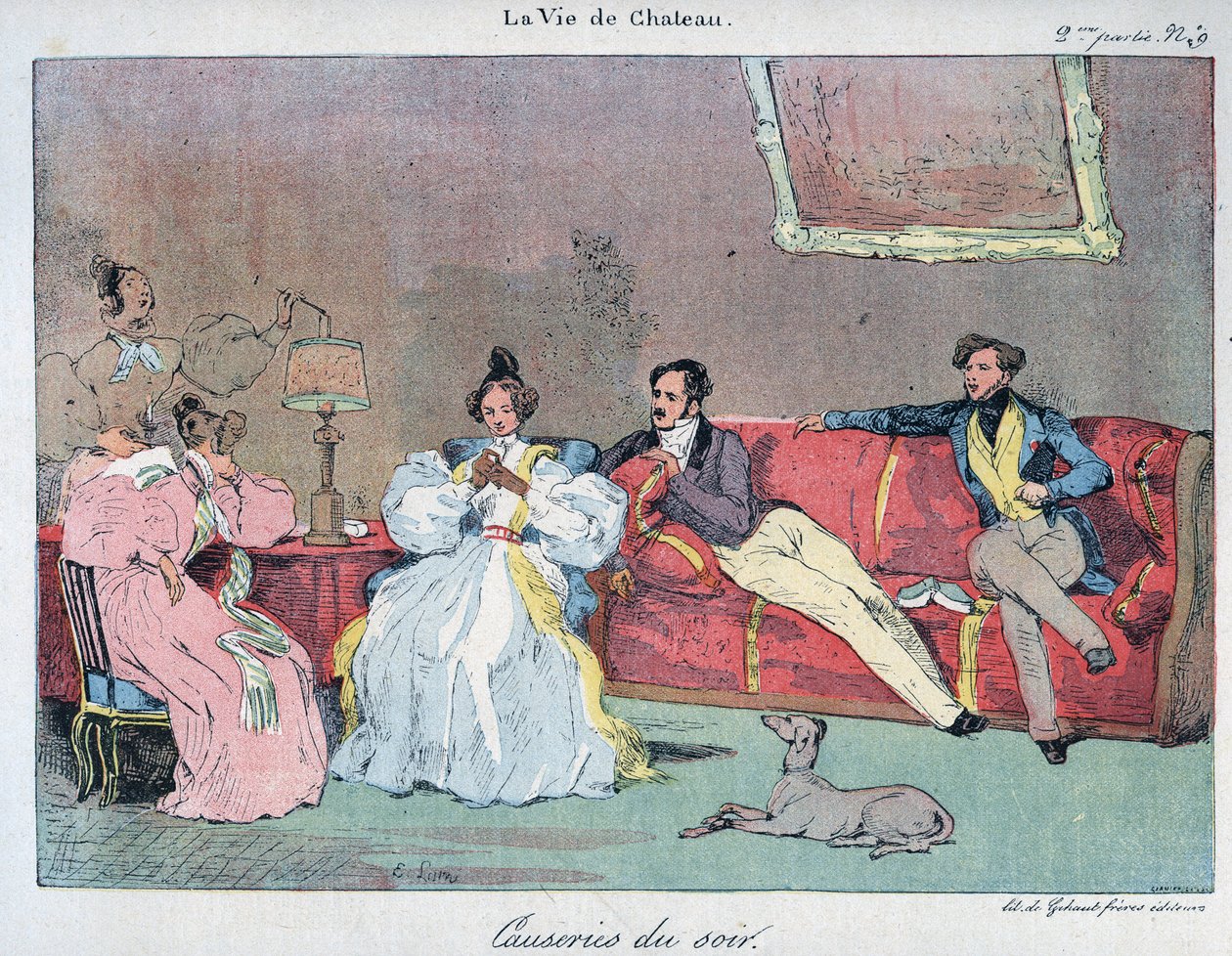 La Vie de chateau - Akşam sohbetleri - Eugene Lami