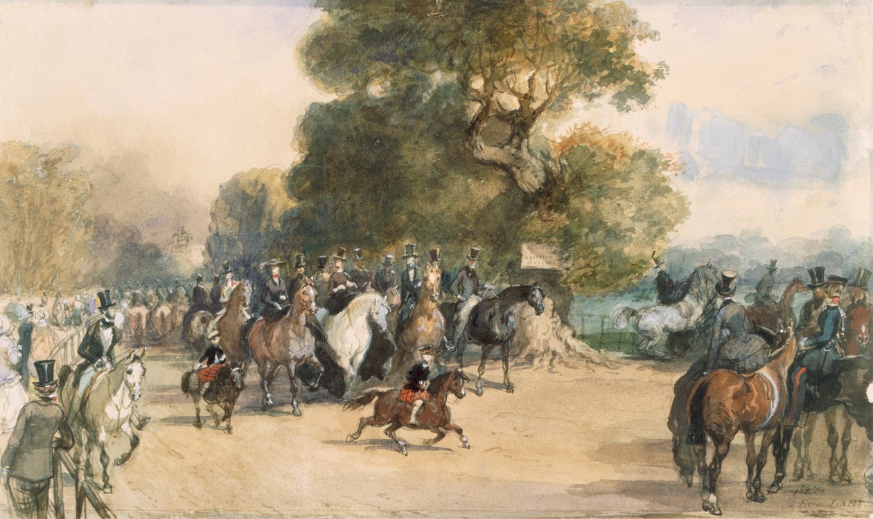 Hyde Park'ta bir sahne by Eugene Louis Lami