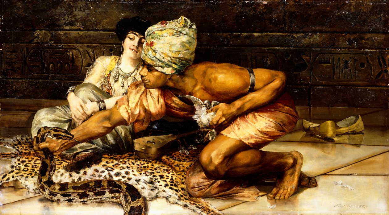 Yılan Oynatıcı, 1884 by Eugene Pavy
