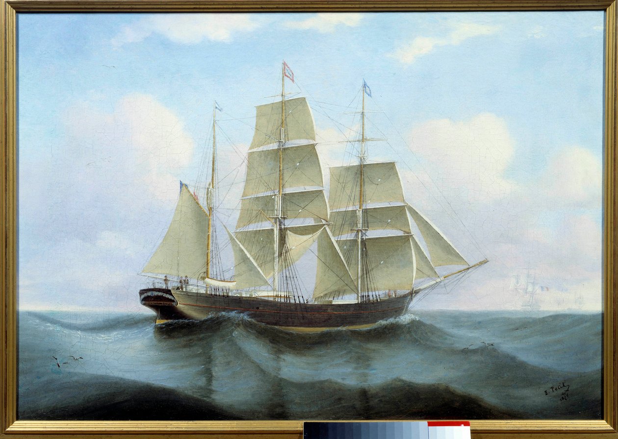 Le mansart, uzun posta fecampois Resim Eugene Petitty (19. yüzyıl) 1876 Fecamp, Newfoundland Müzesi by Eugene Petit