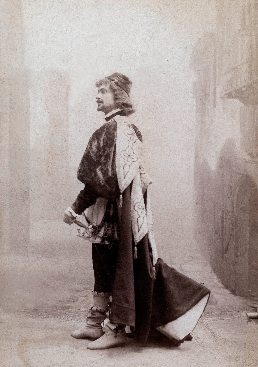 Fransız komedyen Dauvillier, 1900 civarı, fotoğraf Eugene Pirou by Eugene Pirou