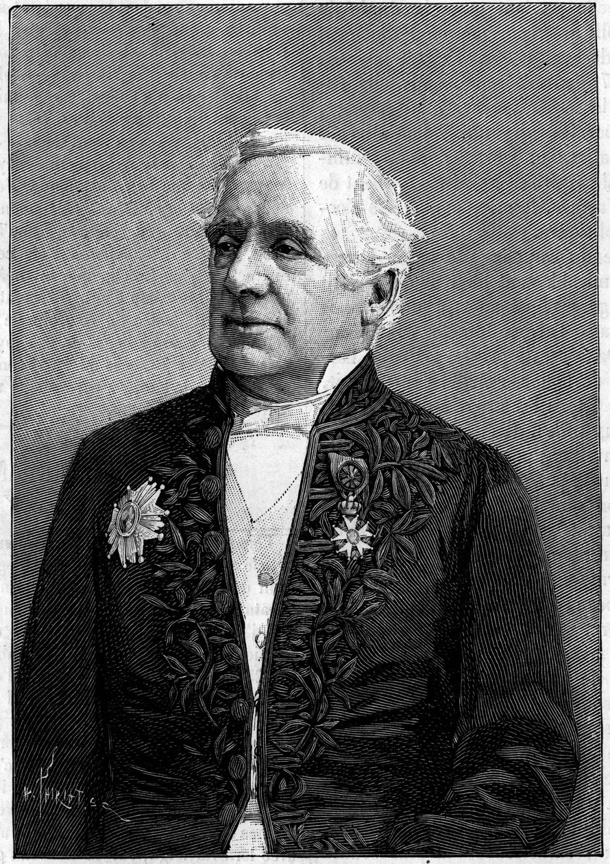 Baron Felix Hippolyte Larrey (1808-1895), Fransız cerrah, Bilimler Akademisi ve Tıp Akademisi üyesi portresi by Eugene Pirou