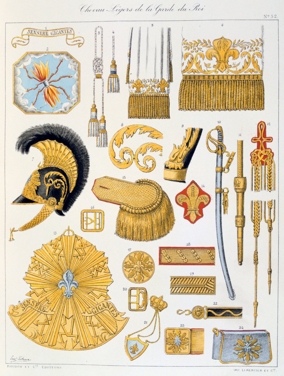 Kral Muhafızlarının Hafif Atları, Insignia by Eugene Titeux