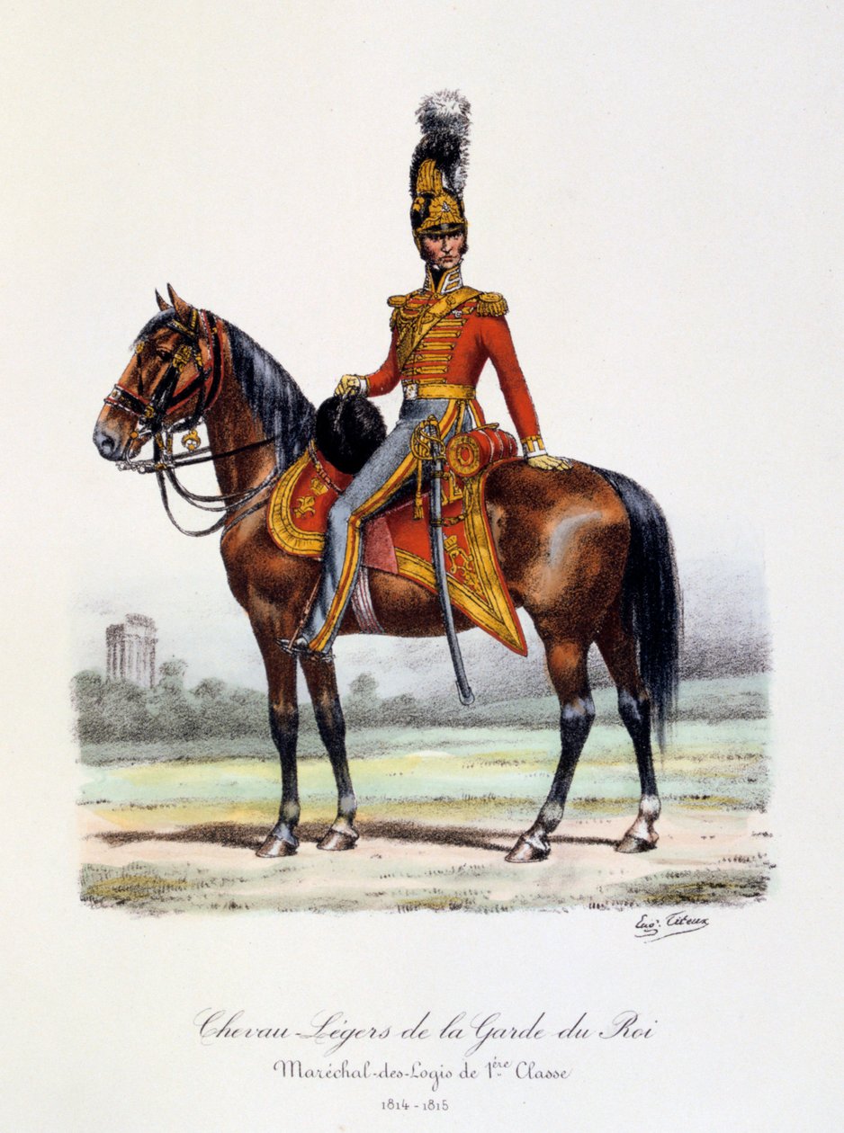 Kral Muhafızlarının Hafif Atları, Maréchal-des-Logis de 1er Classe, 1814-15 by Eugene Titeux