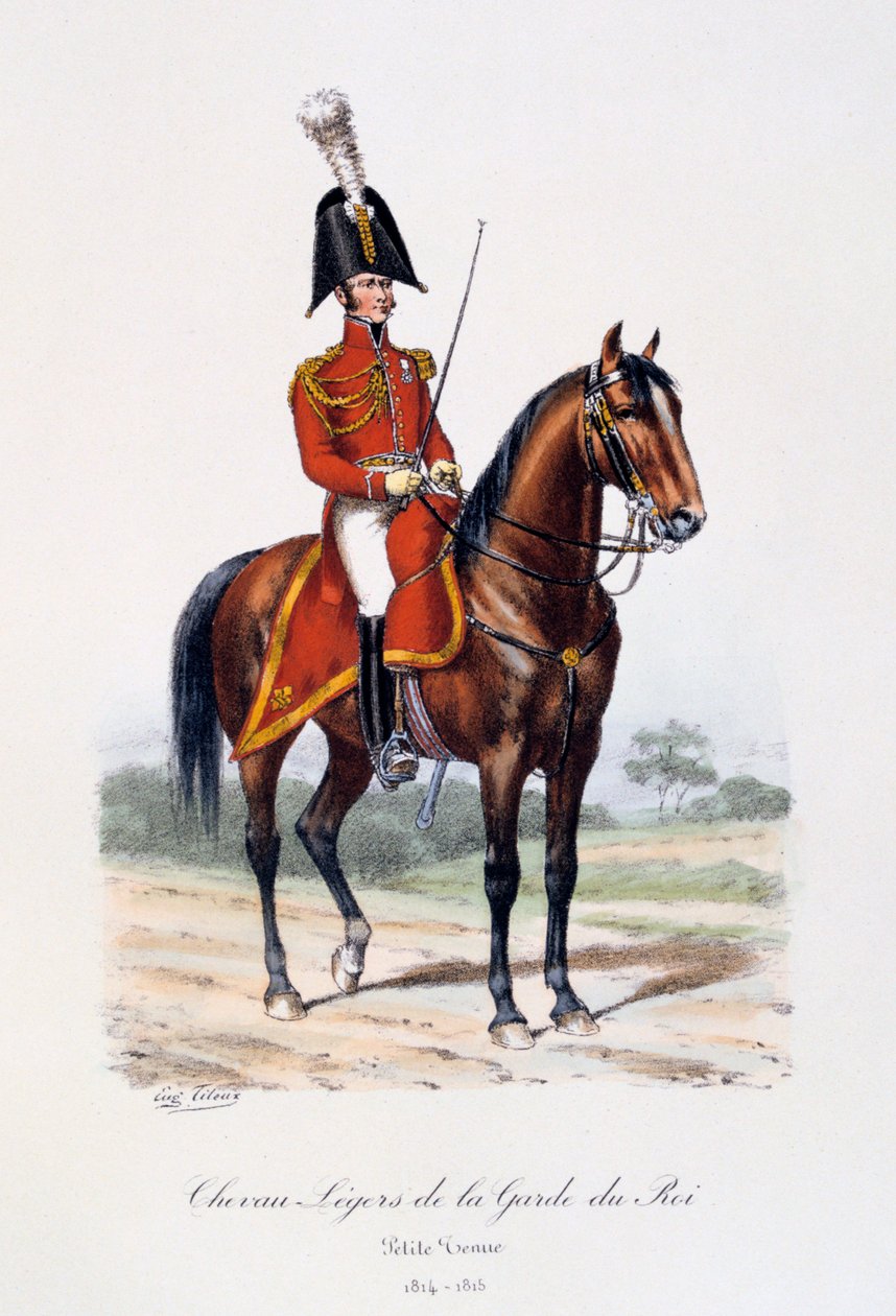 Kral Muhafızlarının Hafif Atları, Küçük Üniforma, 1814-15 by Eugene Titeux