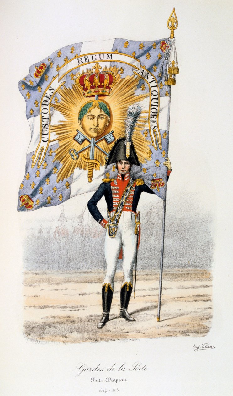 Kapı Muhafızları, Bayrak taşıyıcı, 1814-15 by Eugene Titeux
