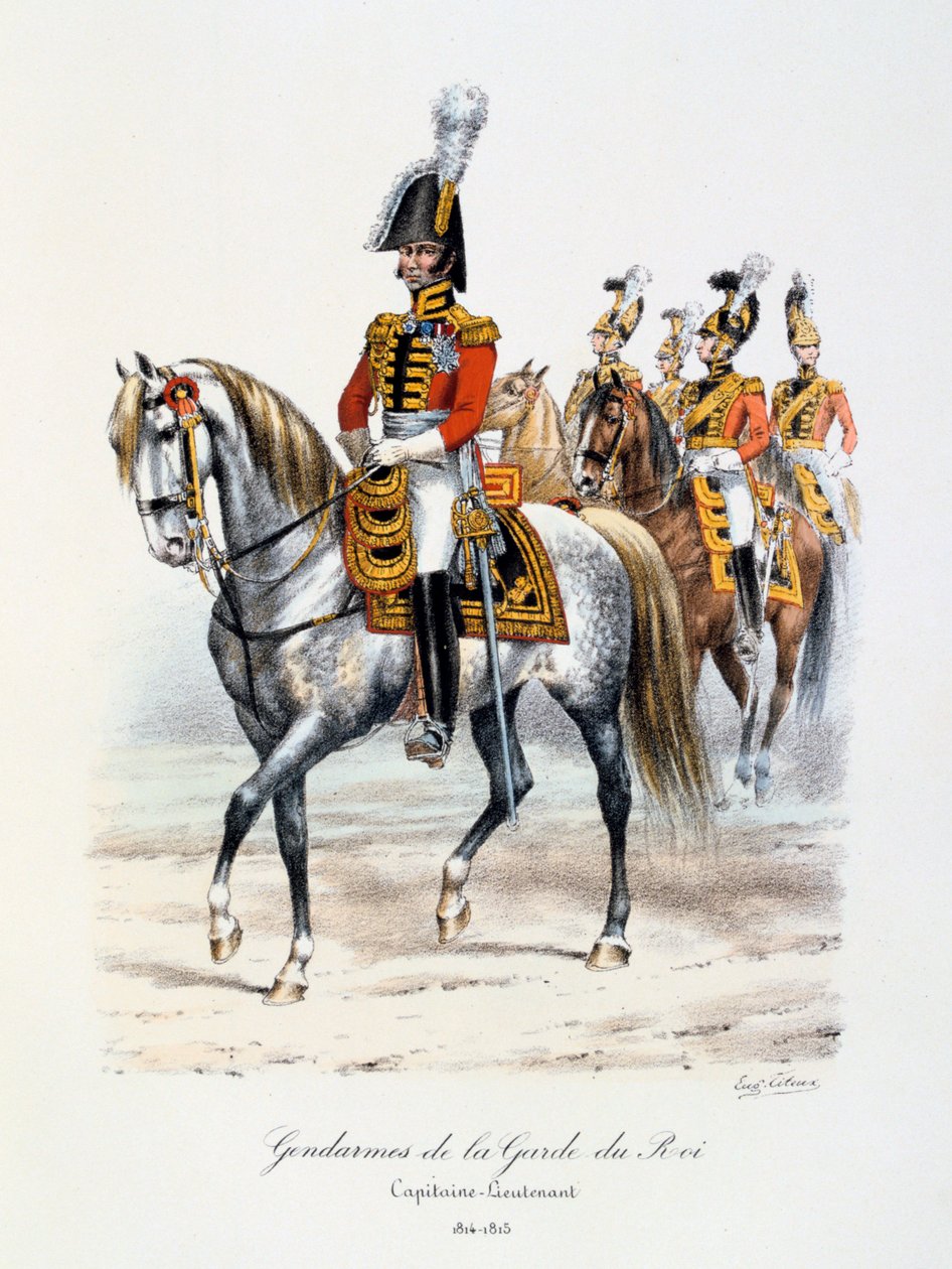 Kral Muhafızları Jandarma, Yüzbaşı-Teğmen, 1814-15 by Eugene Titeux