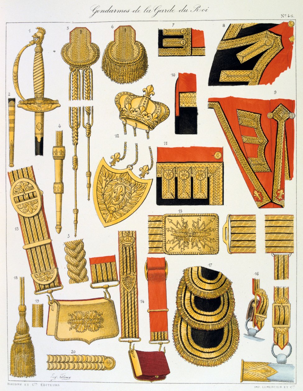 Kral Muhafızları Jandarmaları, Insignia by Eugene Titeux