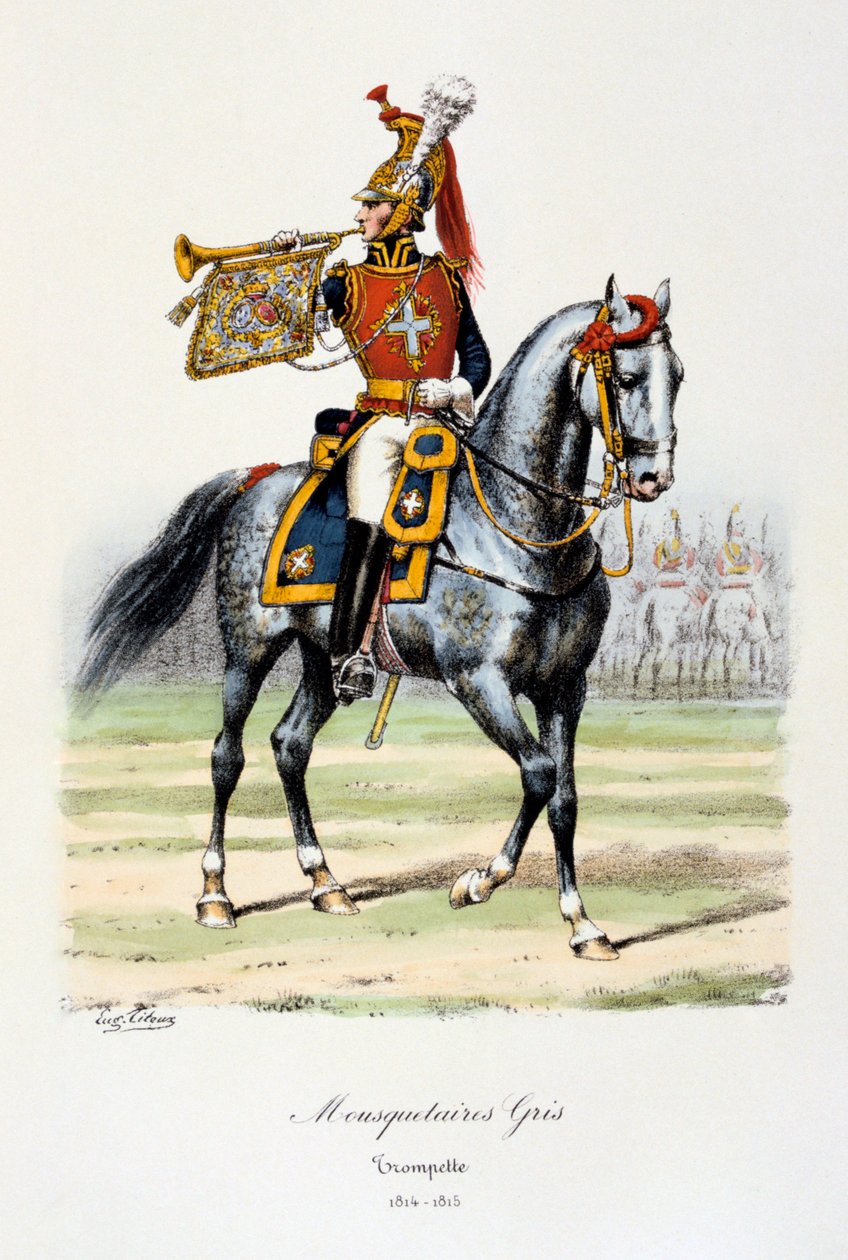 Gri Silahşörler, Trompetçi, 1814-15 by Eugene Titeux