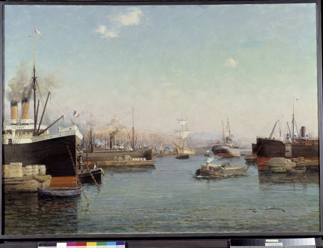 Eugene de Barberiis (1851-1937) tarafından yapılan La Joliette Limanı Tablosu 20. yüzyıl Fondation Regards de Provence, Marsilya by Eugene de Barberis