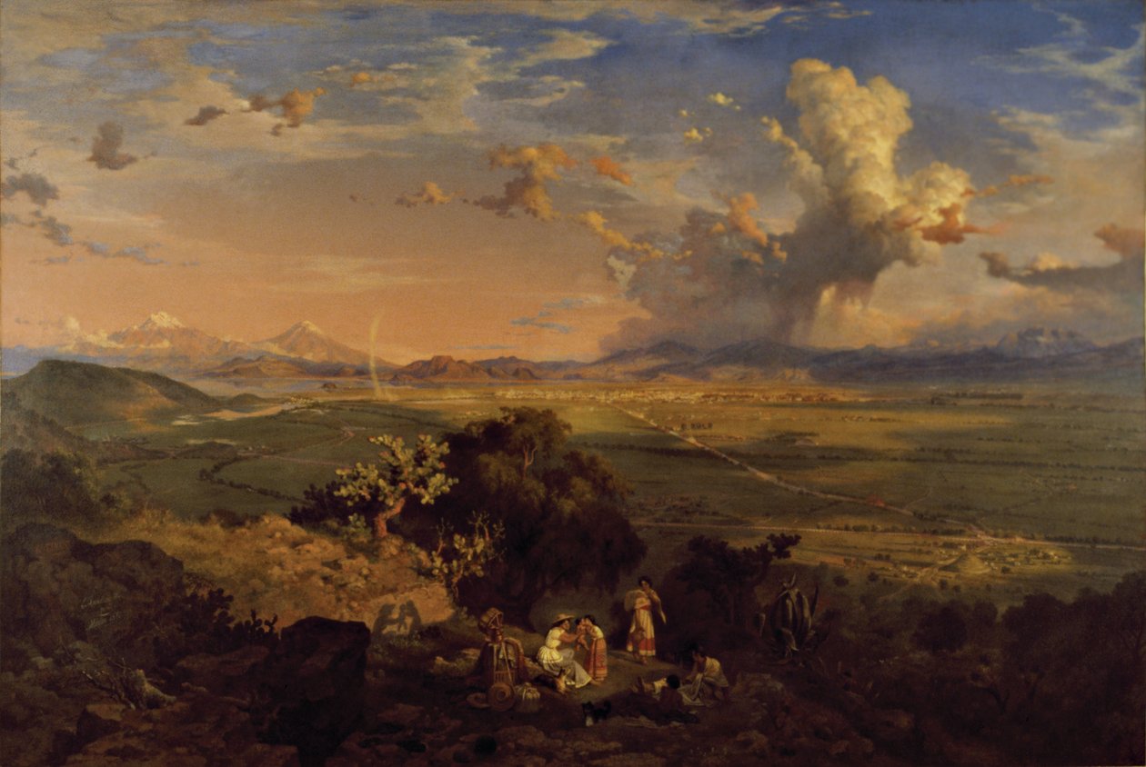 Tenayo Tepesinden Görülen Meksika Vadisi by Eugenio Landesio