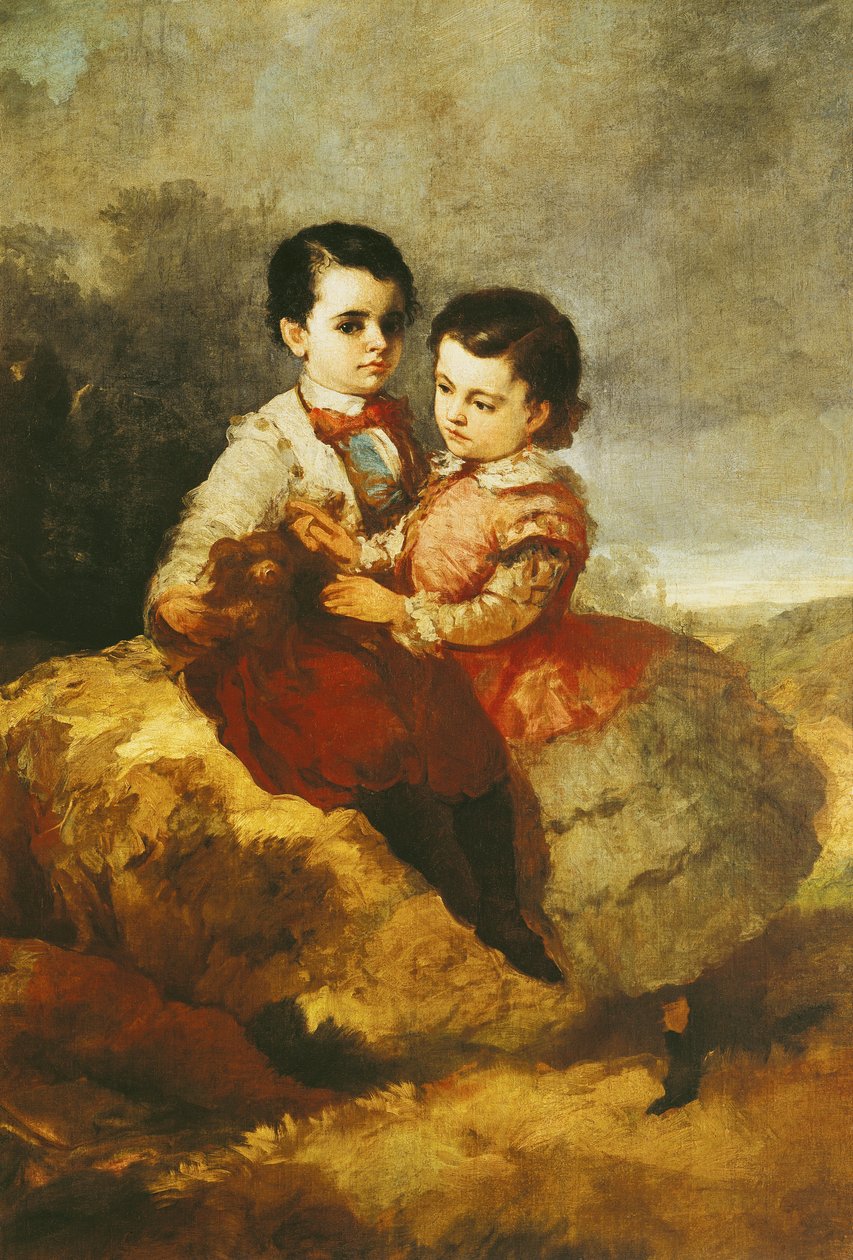 Sanatçının Çocukları by Eugenio Lucas y Padilla