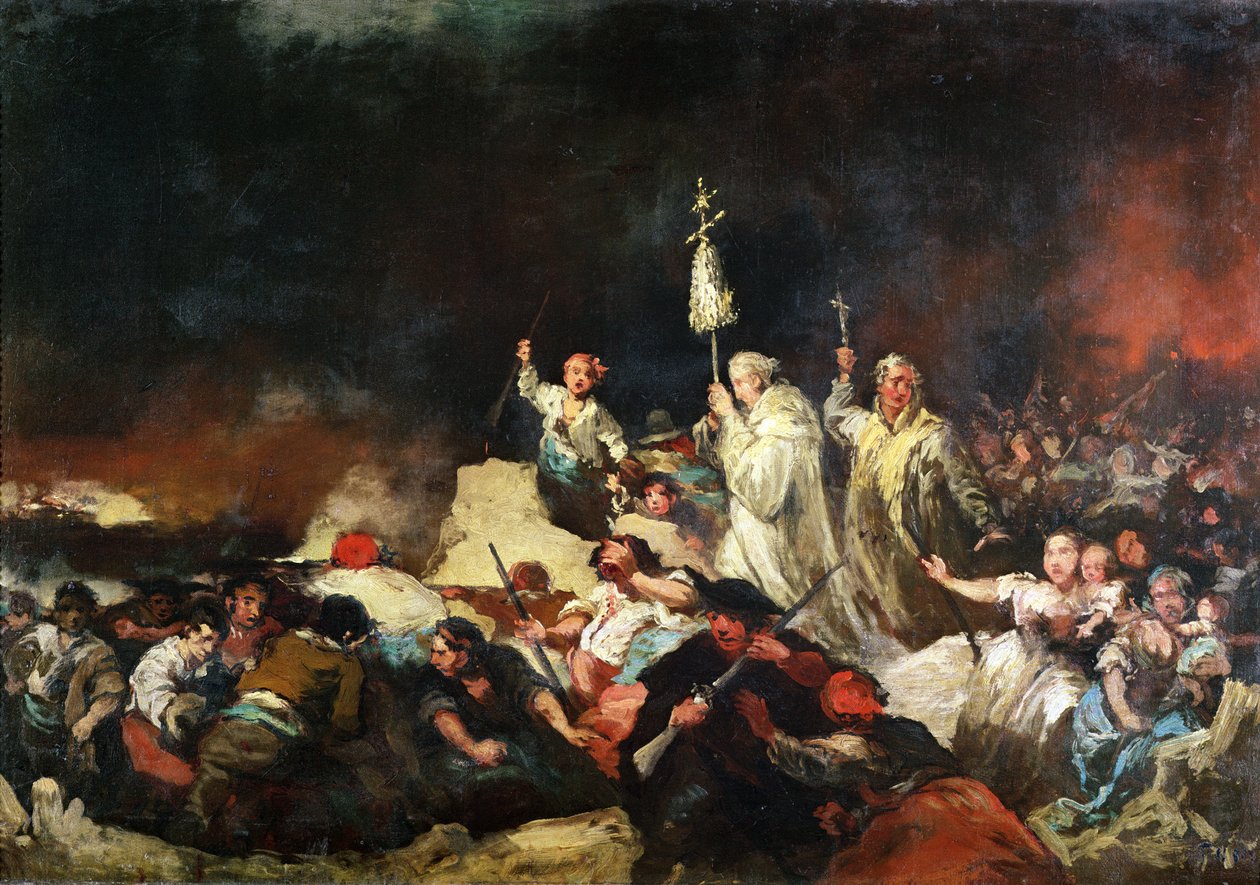 Zaragoza Kuşatması by Eugenio Lucas y Padilla