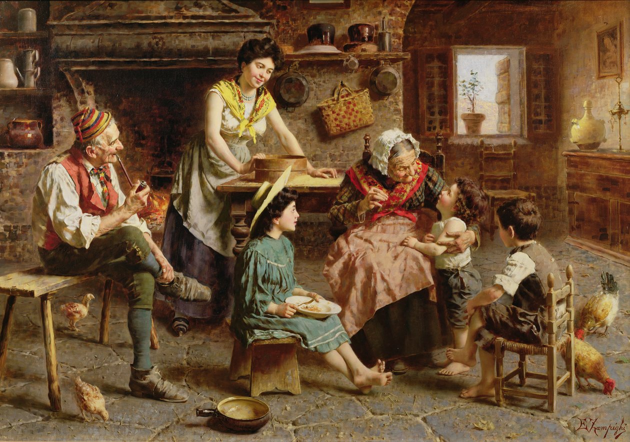 aile sahnesi by Eugenio Zampighi