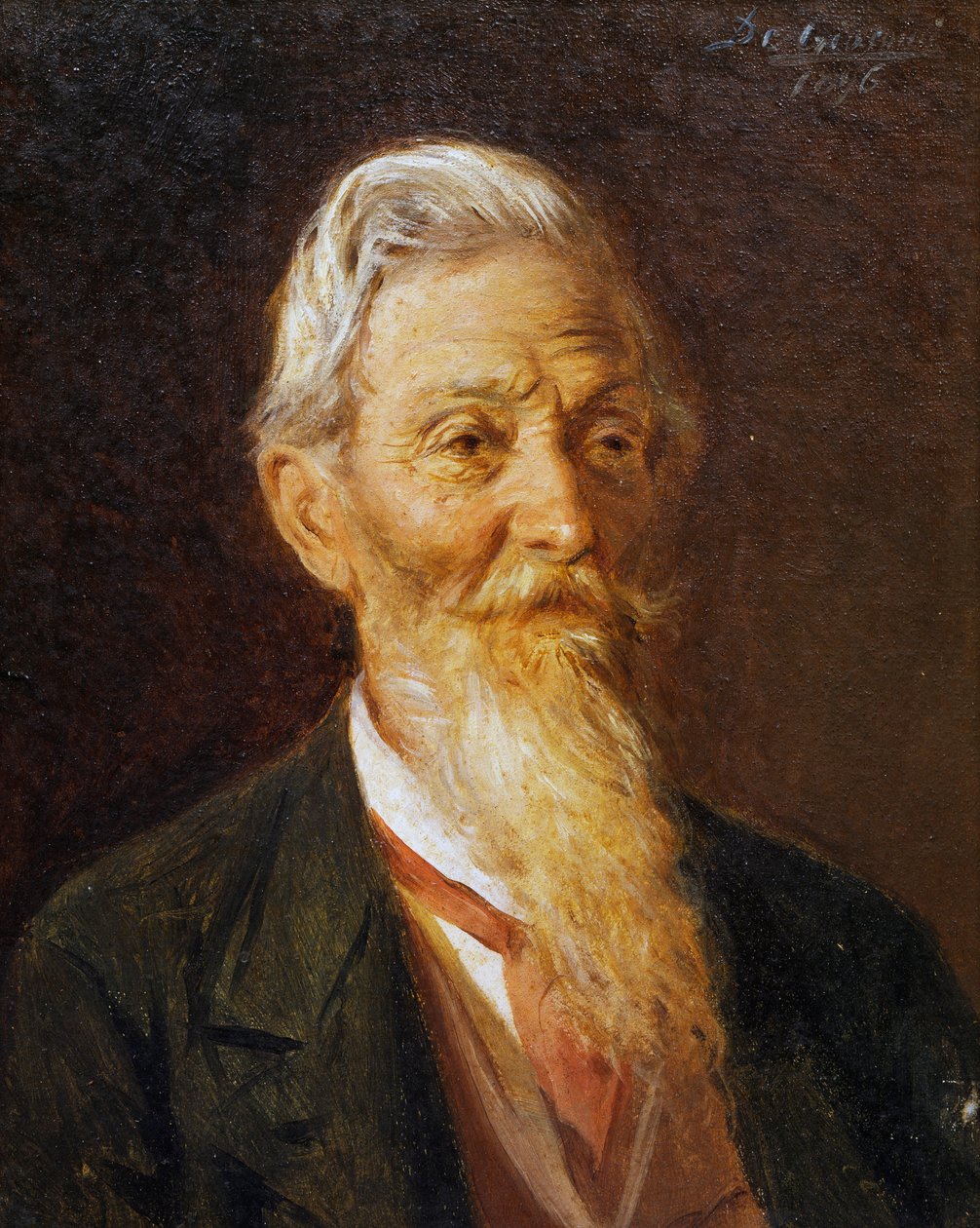Francesco Prampolini#39;nin portresi, Eugenio de Giacomi#39;nin tablosu (1852-1917) by Eugenio De Giacomi