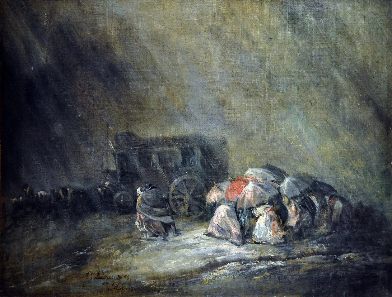 Fırtına Altında Posta Arabası by Eugenio Luca y Velasquez