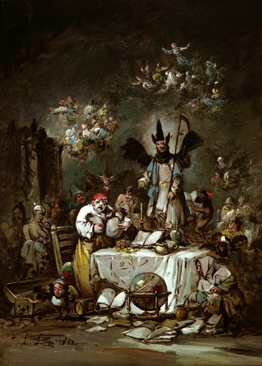 Alegorik kapris. Hırs, 1852 by Eugenio Lucas Velázquez