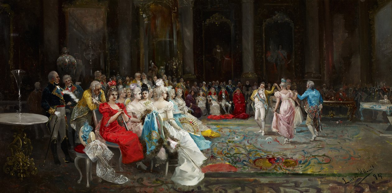 Sarayda Dans - Lucas Villaamil, Eugenio (1858-1919) - 1894 - Tuval üzerine yağlı boya - 55x110 - Museo Carmen Thyssen, Malaga by Eugenio Lucas Villaamil