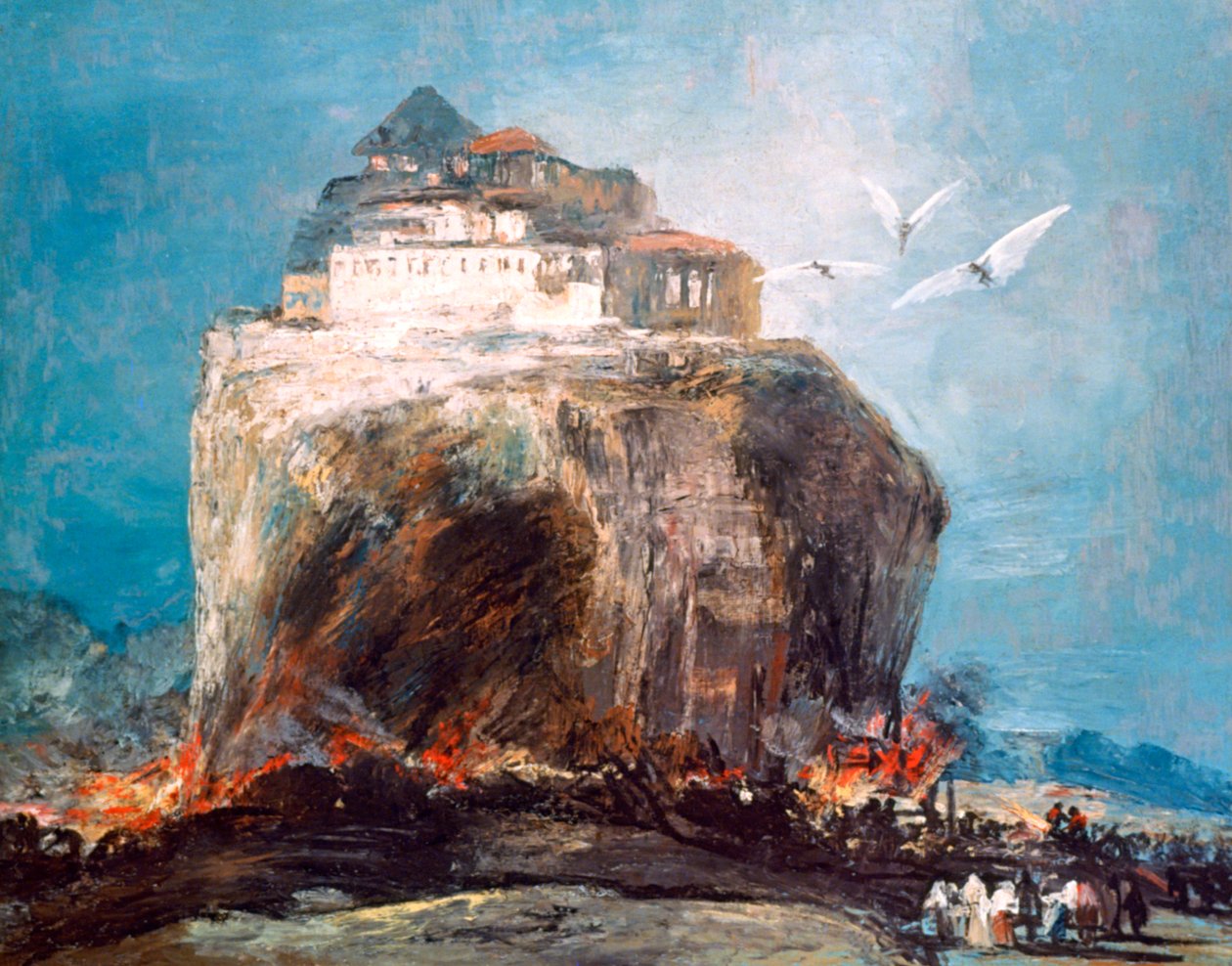Kayadaki Şehir, c1878-1918 by Eugenio Lucas Villamil