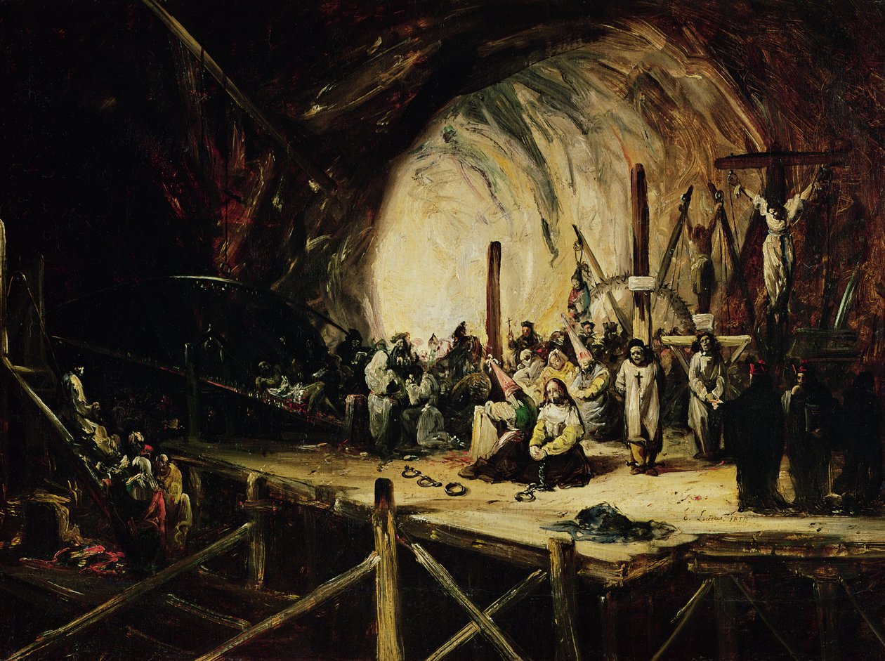 Engizisyon Sahnesi by Eugenio Lucas y Padilla