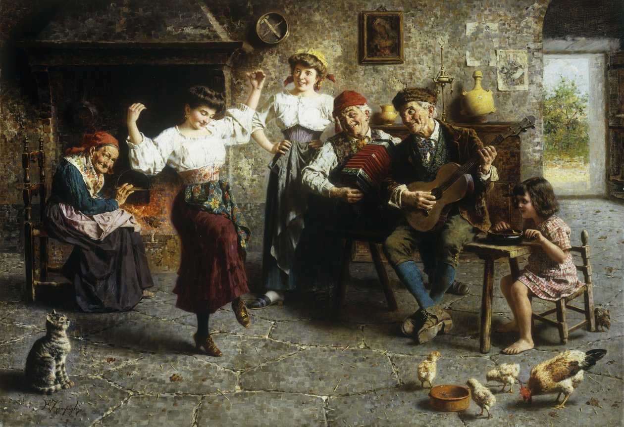 Güzel Bir Adım (tuval üzerine yağlı boya) by Eugenio Zampighi