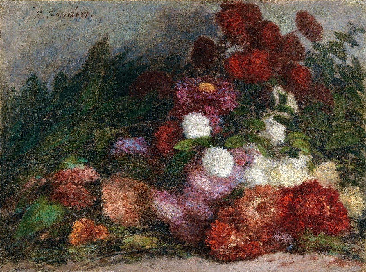 çiçek atmak by Eugene Louis Boudin