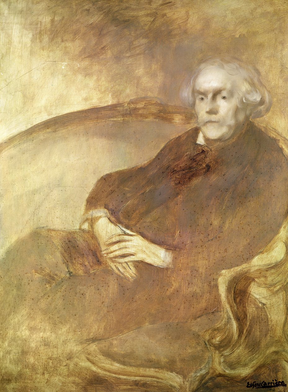 Portrait of Edmond de Goncourt  by Eugène Carrière