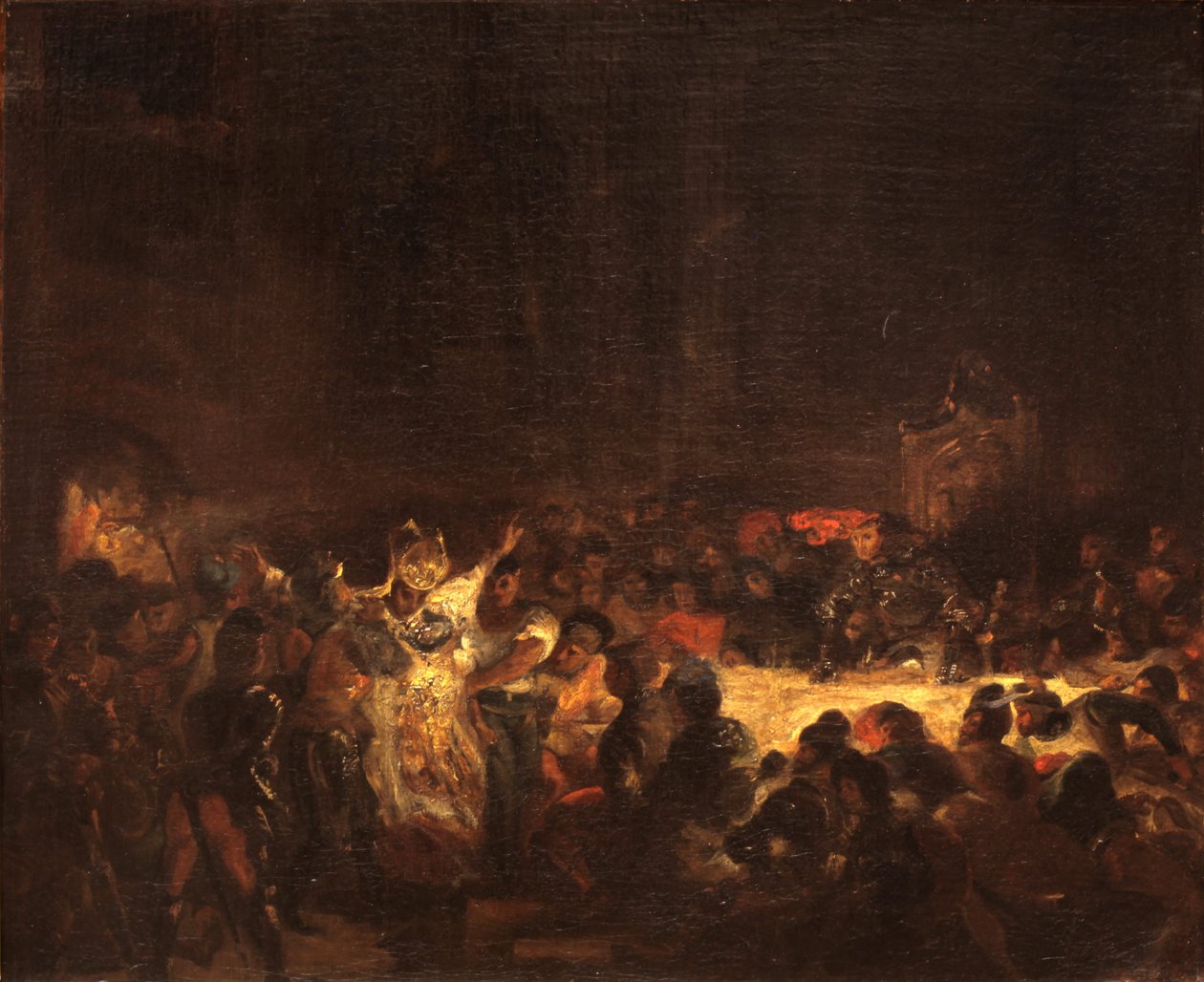 Liège Piskoposu Suikastı by Ferdinand Victor Eugene Delacroix