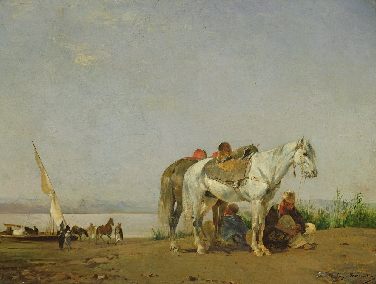 Nil kıyısında, 1871 by Eugène Fromentin