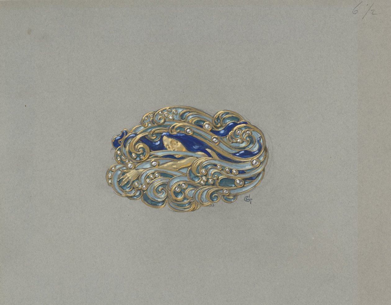 Broş için Tasarım by Eugene Grasset
