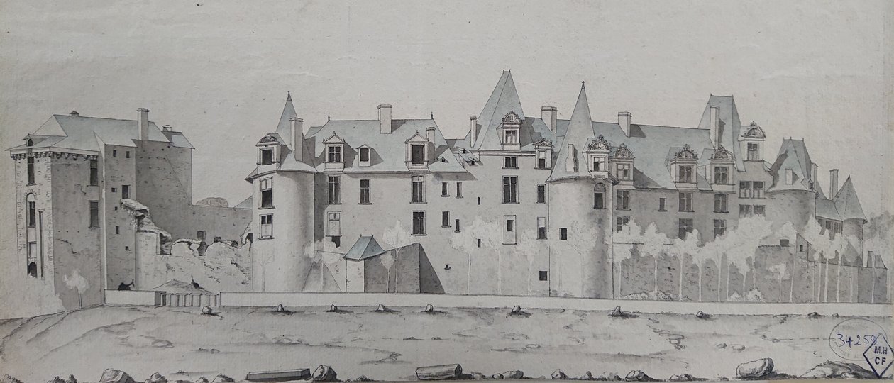 Eugène Viollet-le-Duc tarafından Châteaubriant Kalesi by Eugène Viollet le Duc