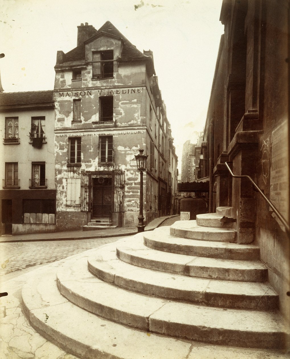 Eski Paris Sanatı serisinden Rue de la Montagne-Sainte-GenevievŠ by Eugène Atget