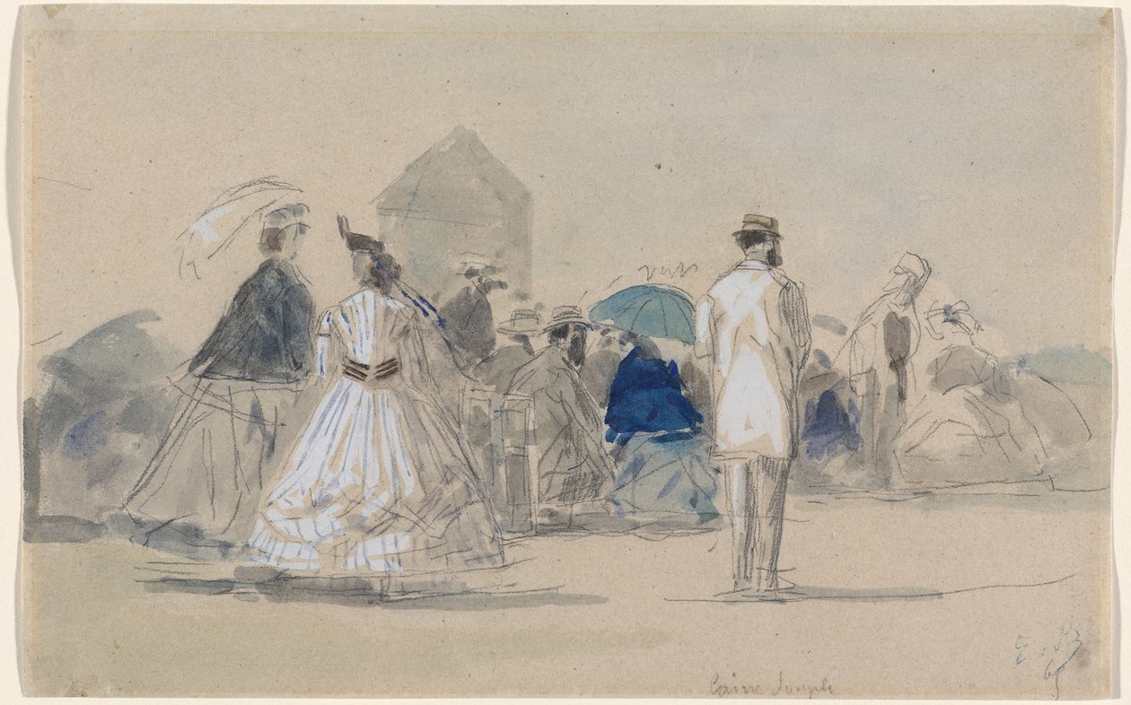 Sahilde Kabarık Tüller by Eugène Boudin