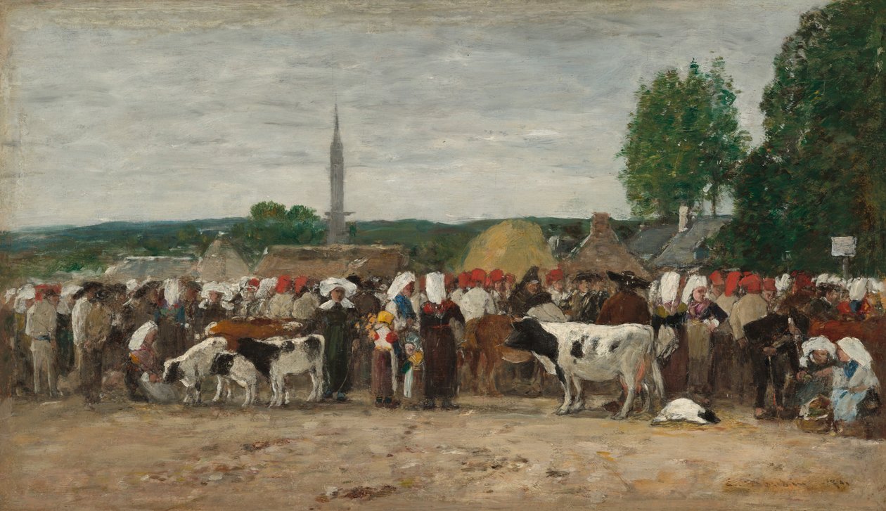 Brittany'deki Fuar by Eugène Boudin