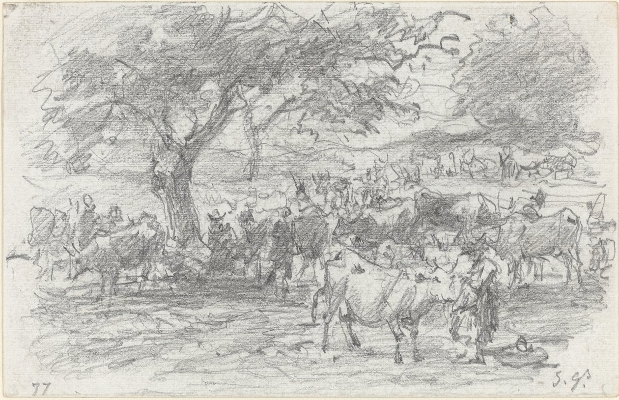 Çoban ve Sığır by Eugène Boudin