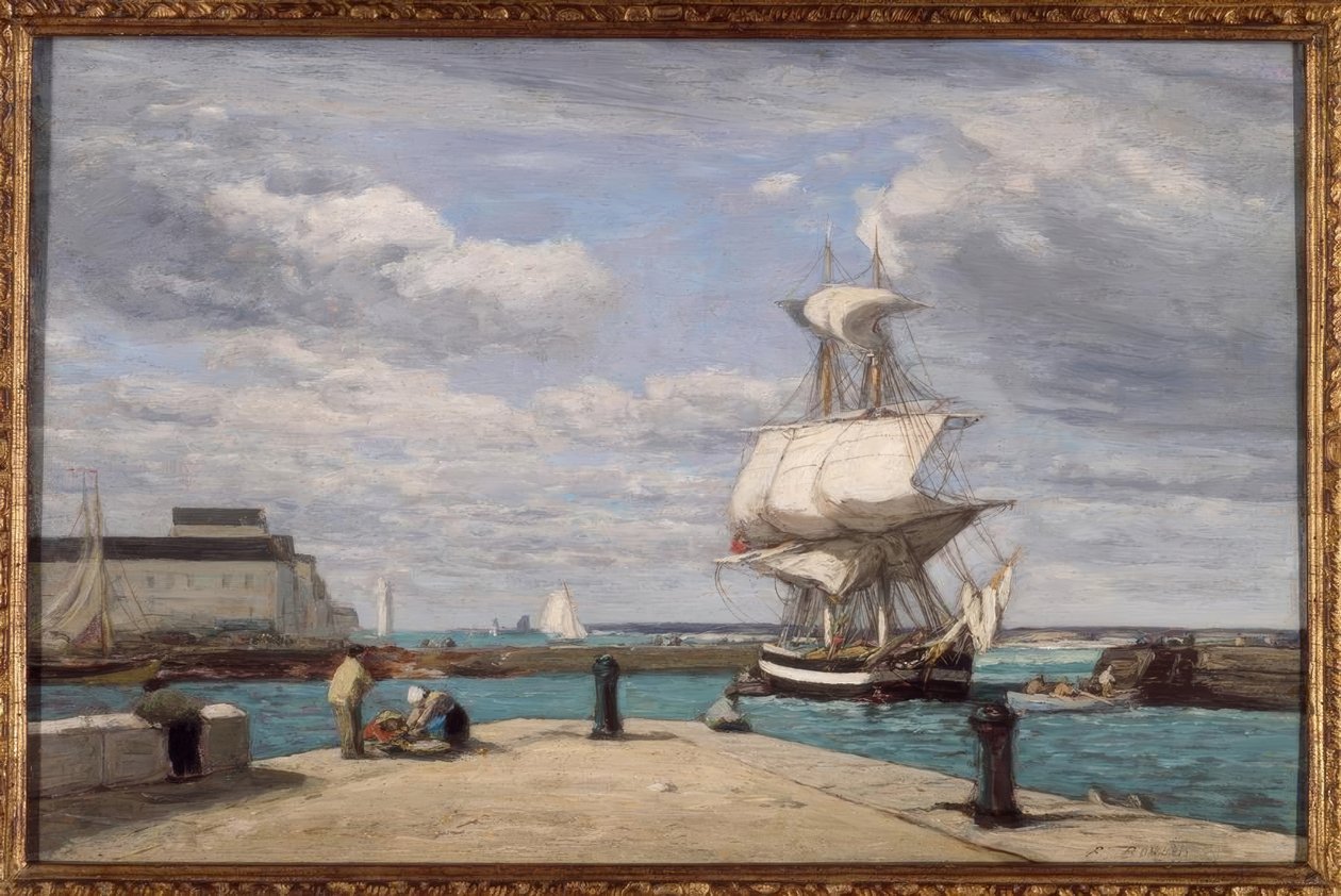 Honfleur, liman by Eugene Louis Boudin