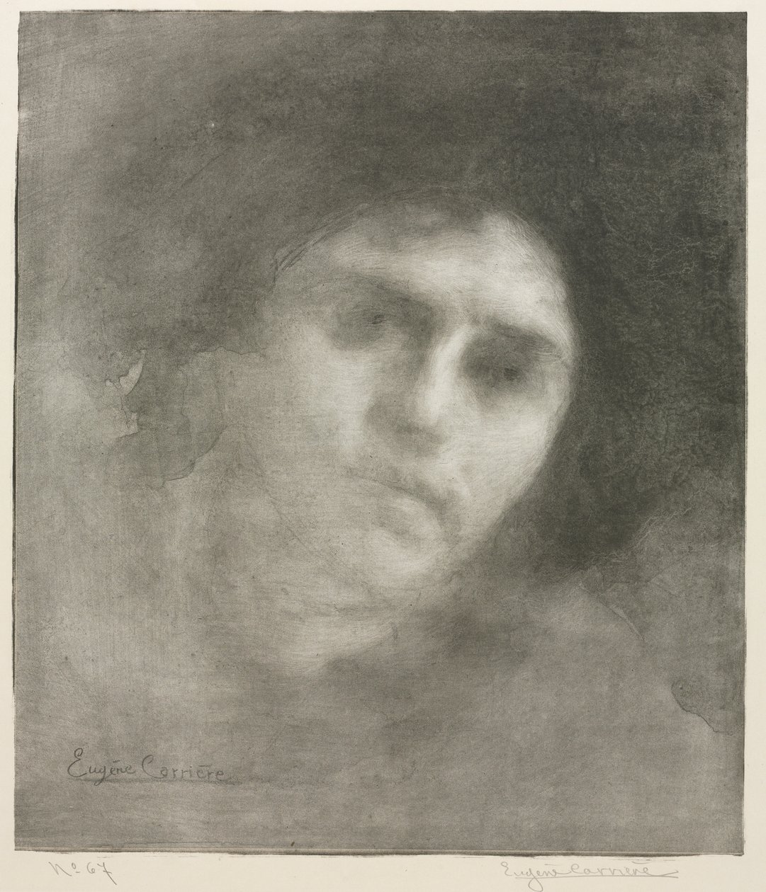 Madam Eugène Carrière (büyük tabak) by Eugène Carrière