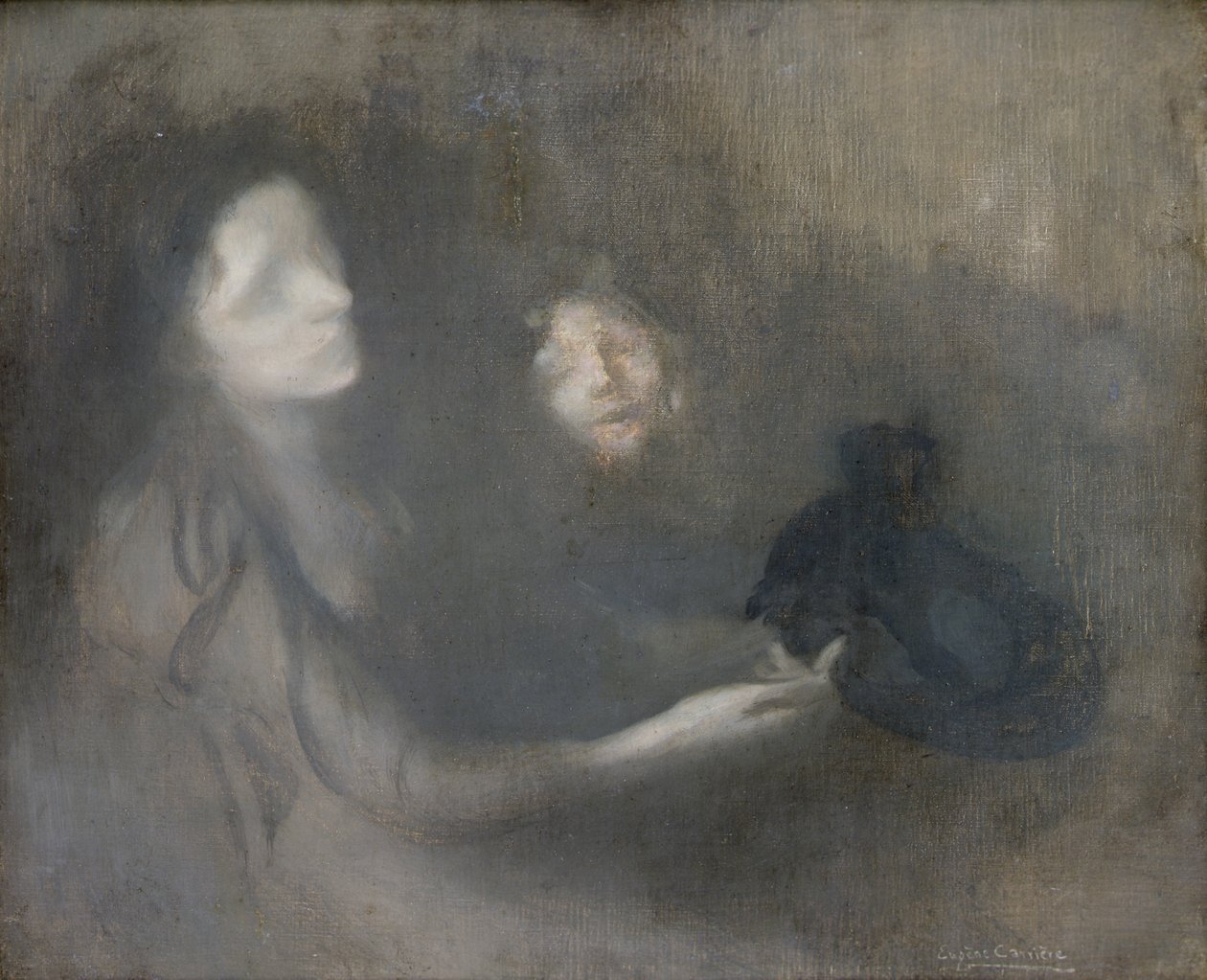 şapkalı kadın by Eugène Carrière