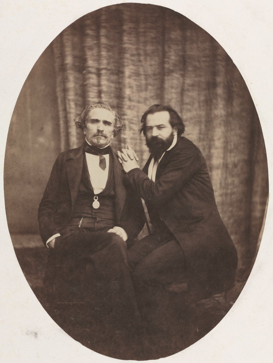 Aktör Pierre Bocage ve Arkadaşının Portresi by Eugène Colliau
