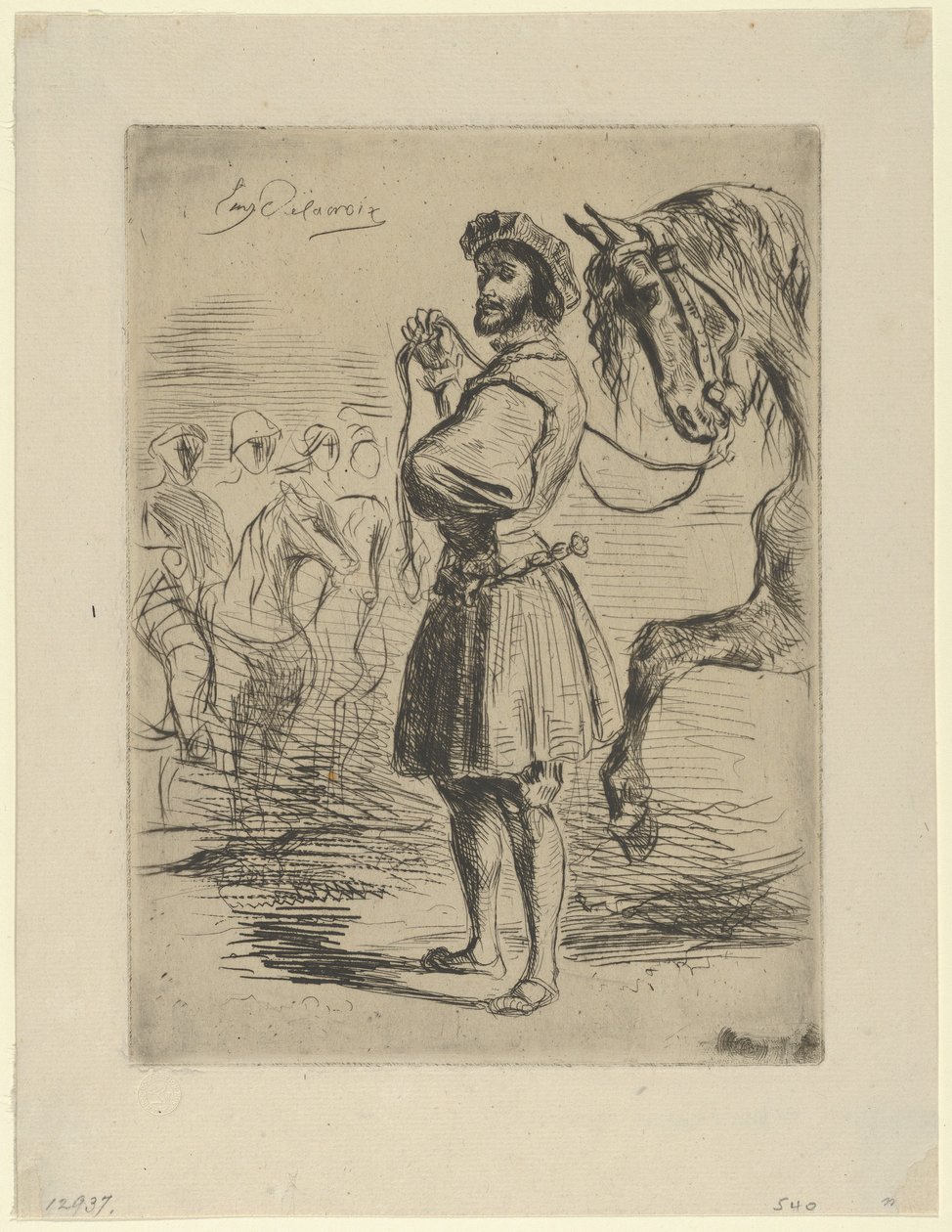 Francis I Zamanından Bir Asilzade, 1833., 1833. by Eugène Delacroix