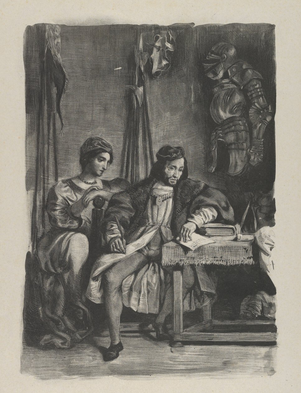 Goetz von Berlichingen Anılarını Yazıyor, 1836-43., 1836-43. by Eugène Delacroix