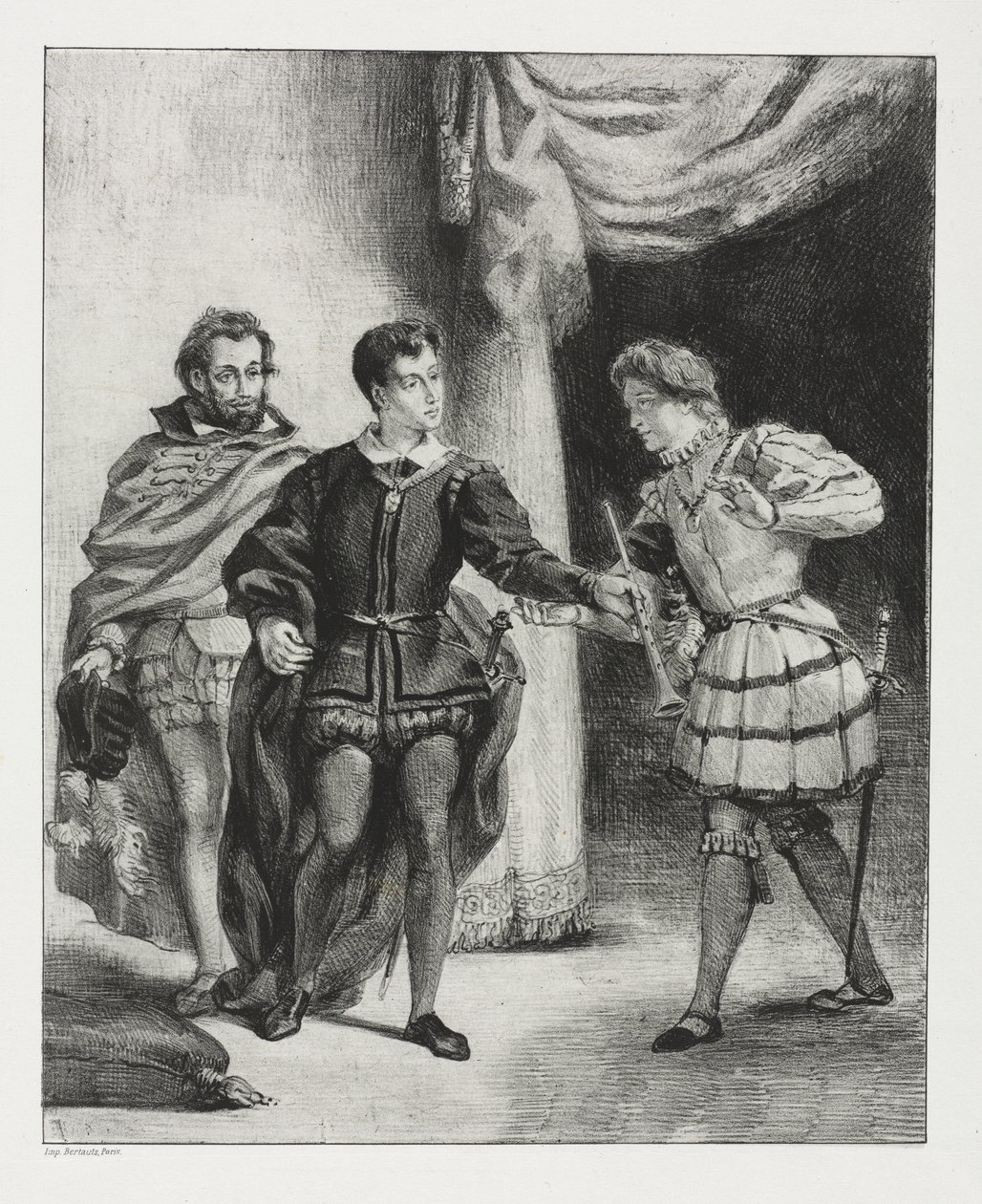 Hamlet: Hamlet ve Guildenstern by Eugène Delacroix
