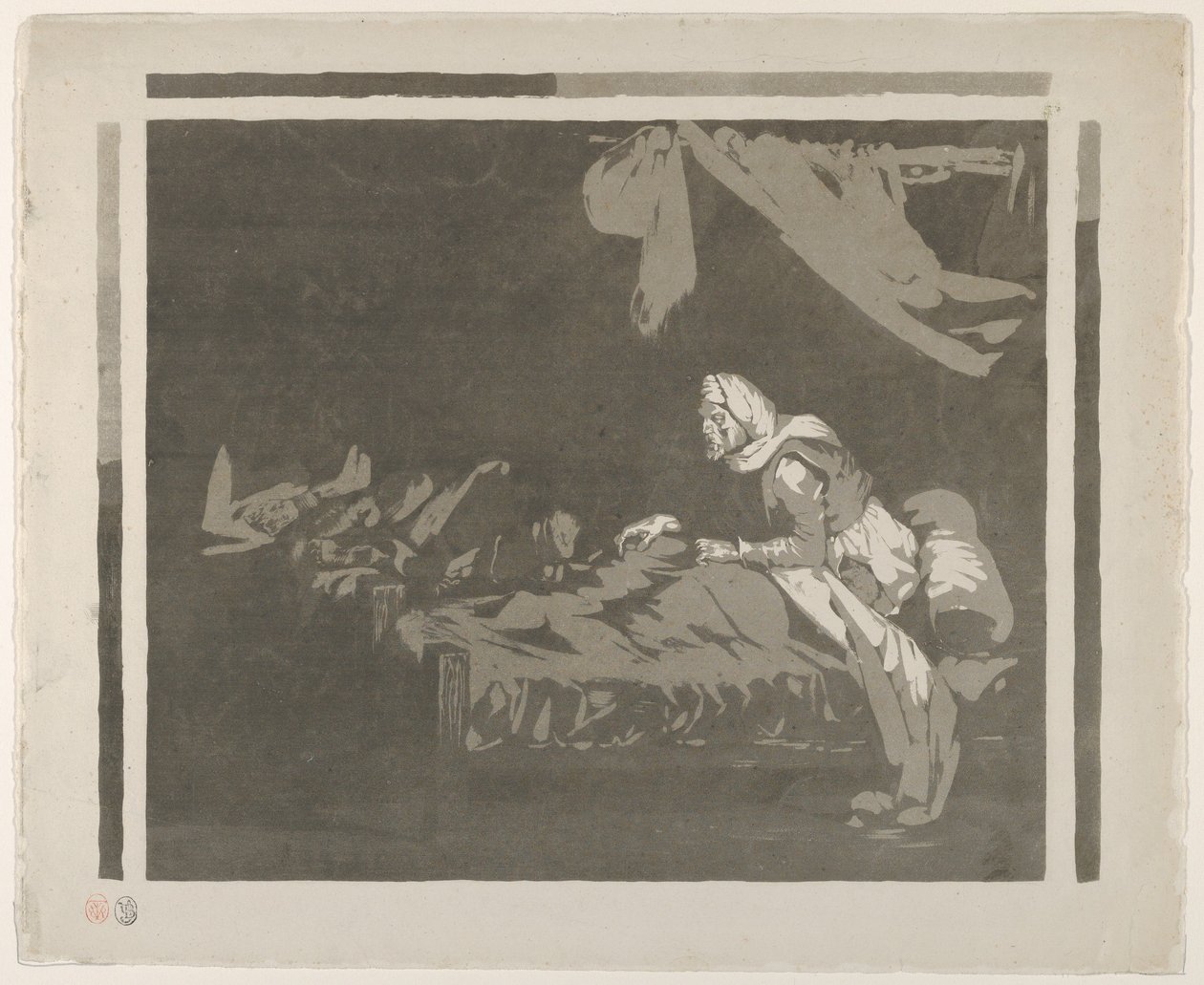 Bir Askeri Hastanenin içi, 1828 veya öncesi., 1828 veya öncesi. by Eugène Delacroix