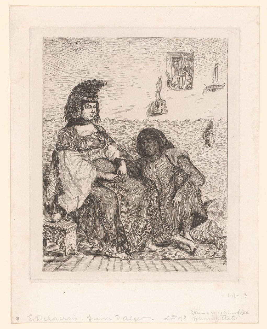 Cezayirli Yahudi kadın by Eugène Delacroix