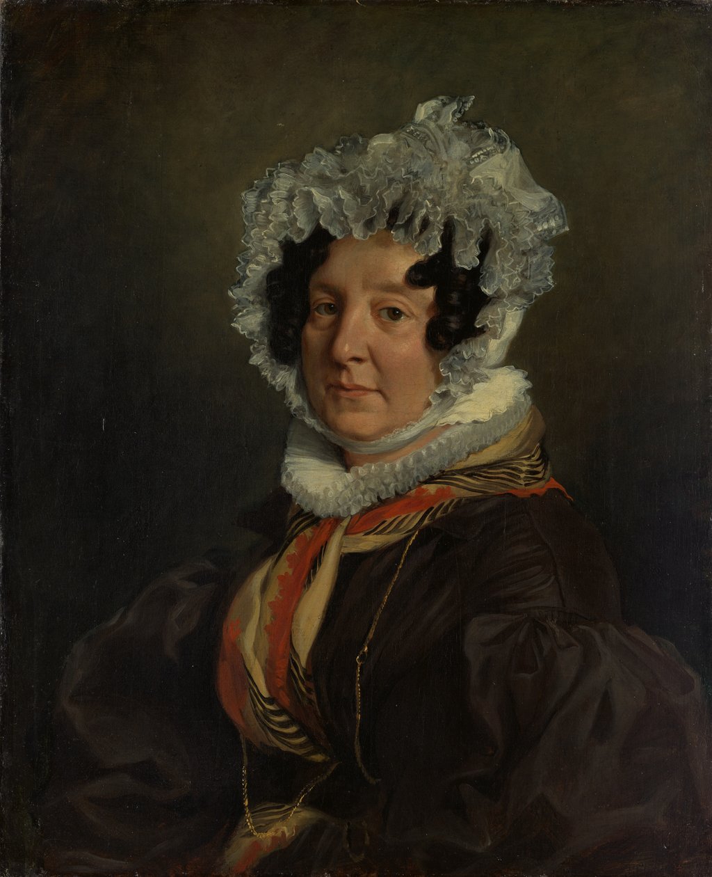 Madam Henri Francois Riesener Felicite Longrois, 1786-1847, 1835. by Ferdinand Victor Eugene Delacroix