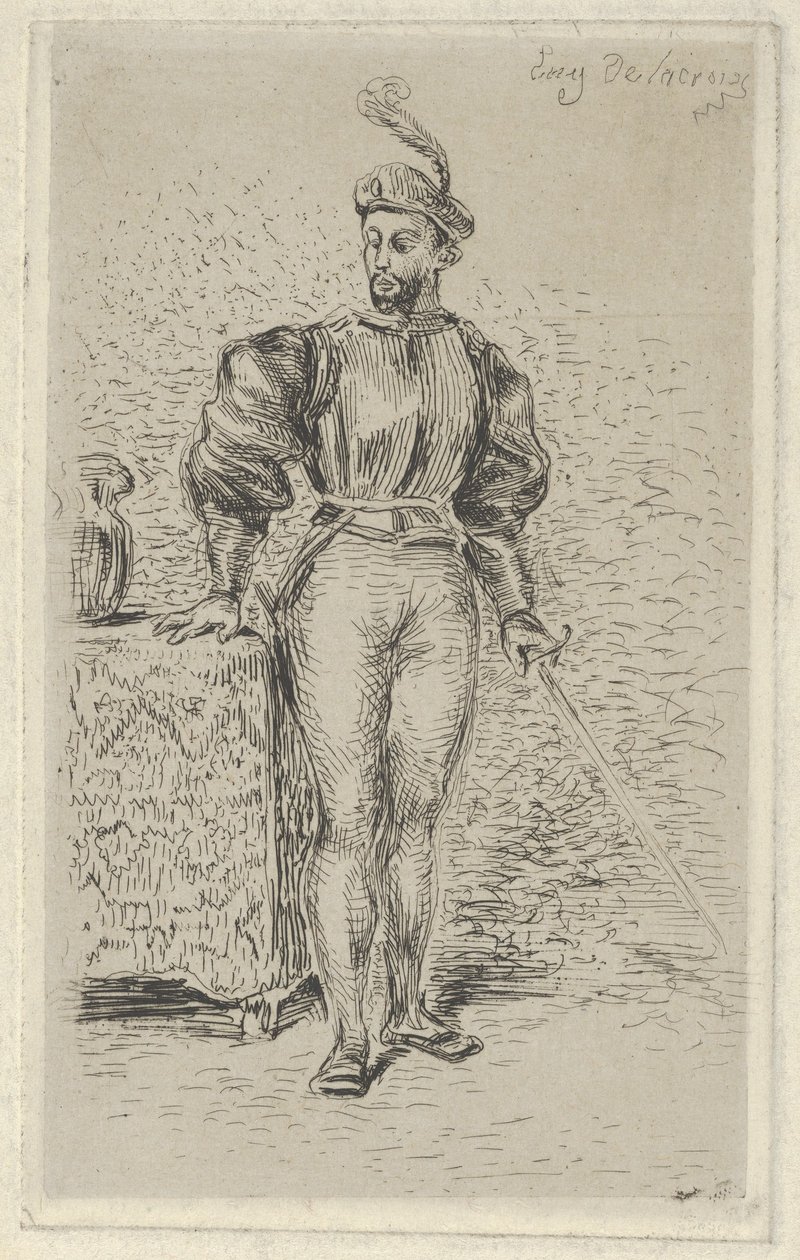Silahlı Adam, 1833., 1833. by Eugène Delacroix