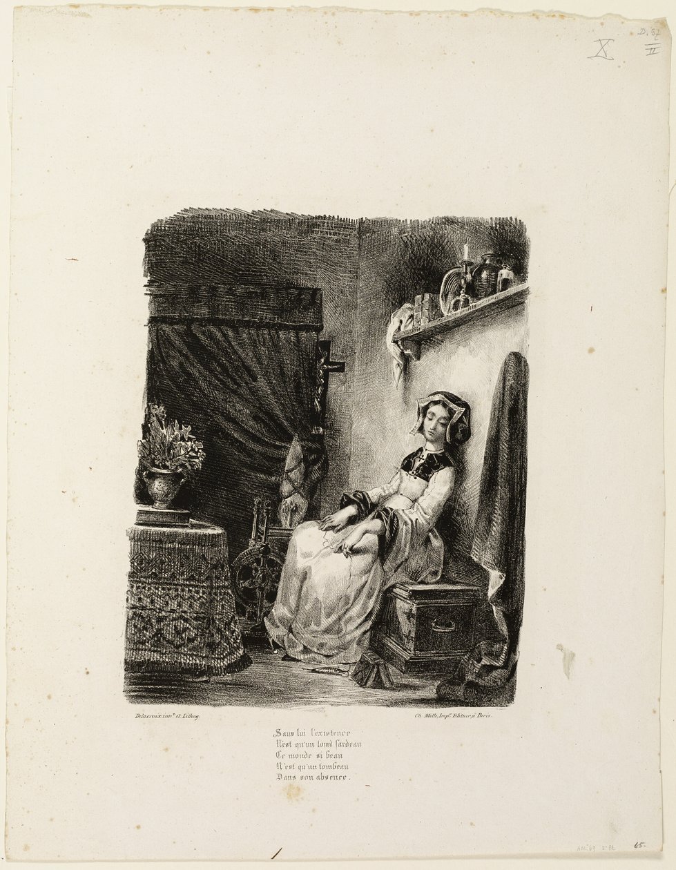Çıkrıktaki Marguerite by Eugène Delacroix