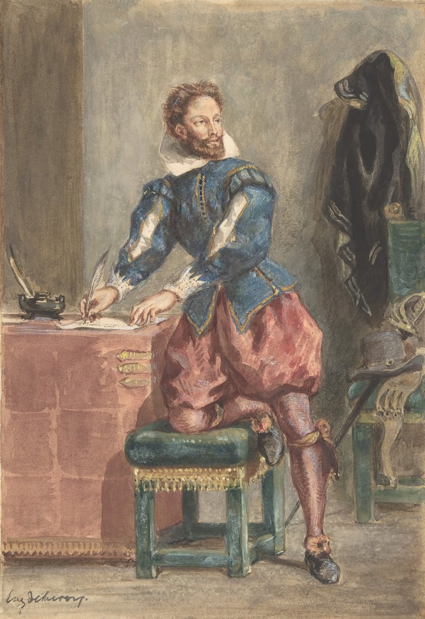 Mathurin Regnier, yak. 1846. by Eugène Delacroix