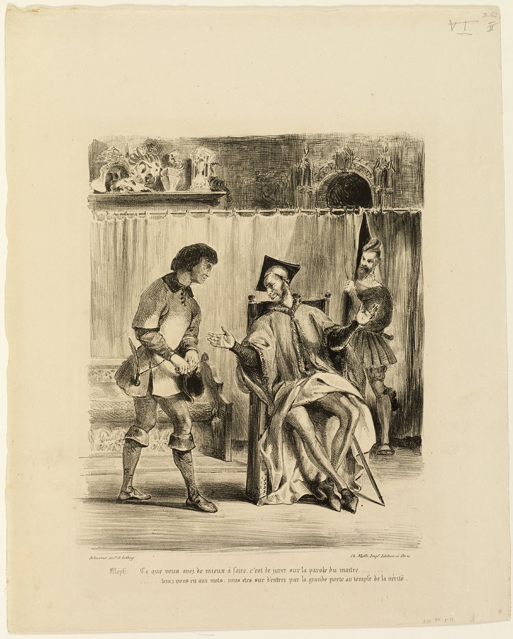 Öğrenciyi Karşılayan Mefistofeles by Eugène Delacroix