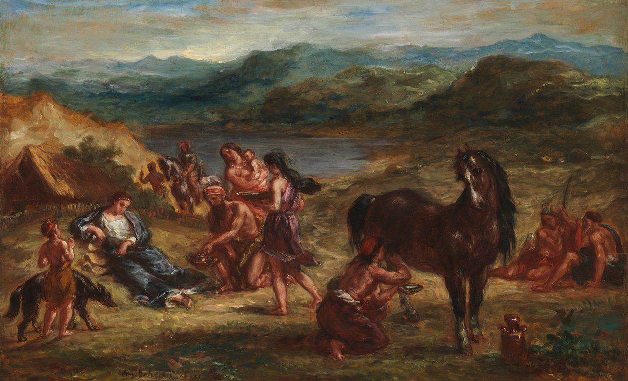 İskitler arasında Ovid, 1862. by Ferdinand Victor Eugene Delacroix